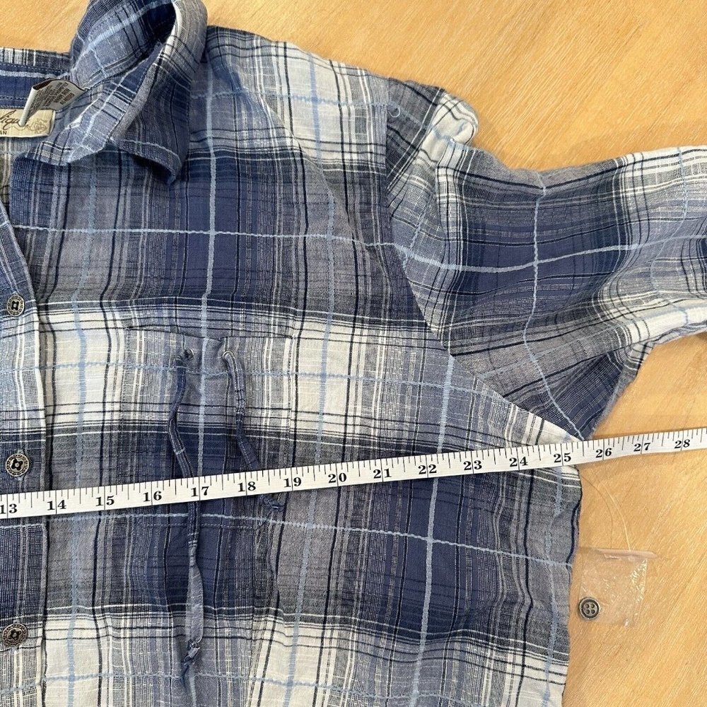 Vintage Angelique Women’s Long Sleeve Plaid Checked Button Up Shirt Size 3X - Picture 8 of 9